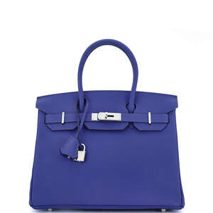 Hermes Birkin 30 Blue Epsom with Palladium Hardware